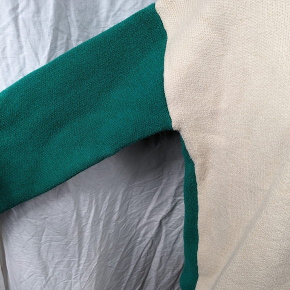 Miracle Tri-Tone Turtleneck Slit Back Sweater Sz M/L - Picture 3 of 9